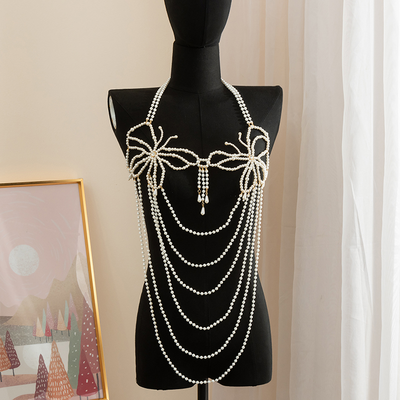 Body Jewelry Dress - Perle Kleid Kette Mode einfache Körper