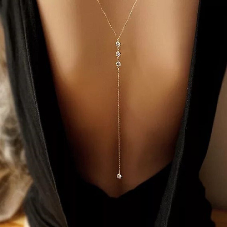 Body Jewelry Dress - Neue Strass Sexy frauen Zurück Kette