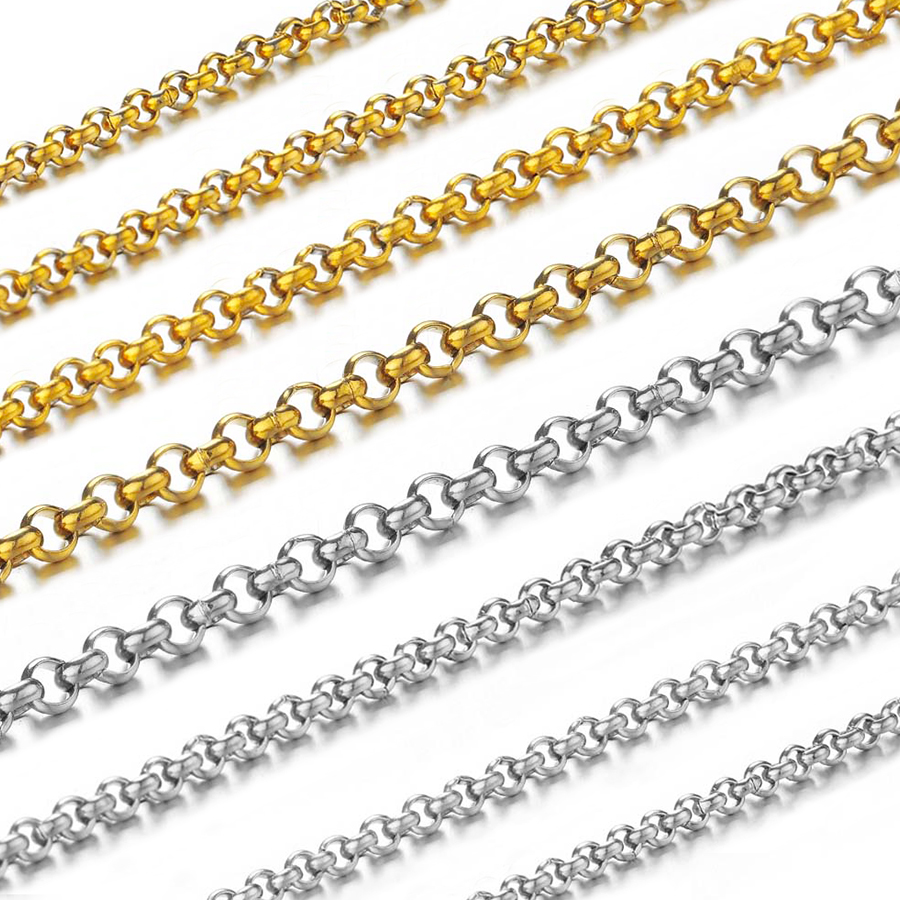 Body Jewelry - 1 Meter 2-4mm Edelstahl O-förmige Kleinkreiskette