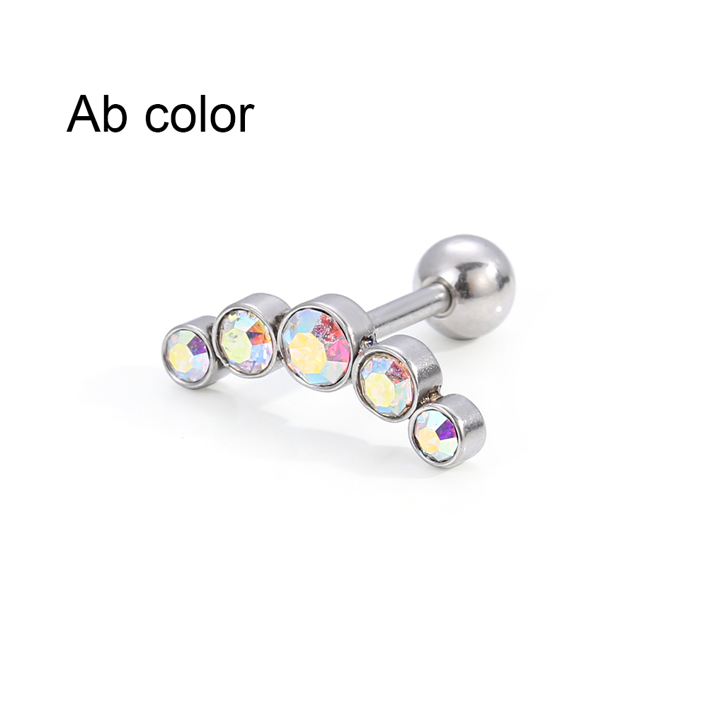 Body Jewelry Cartilage Earrings - 1 Stück Modischer 16G Kristall-Edelstein Opal