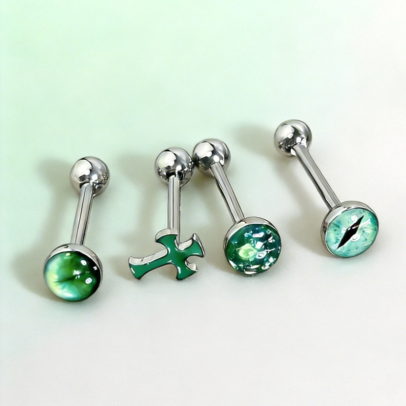 Body Jewelry High Quality - 1 Stück hochwertiger, trendiger grüner, funkelnder