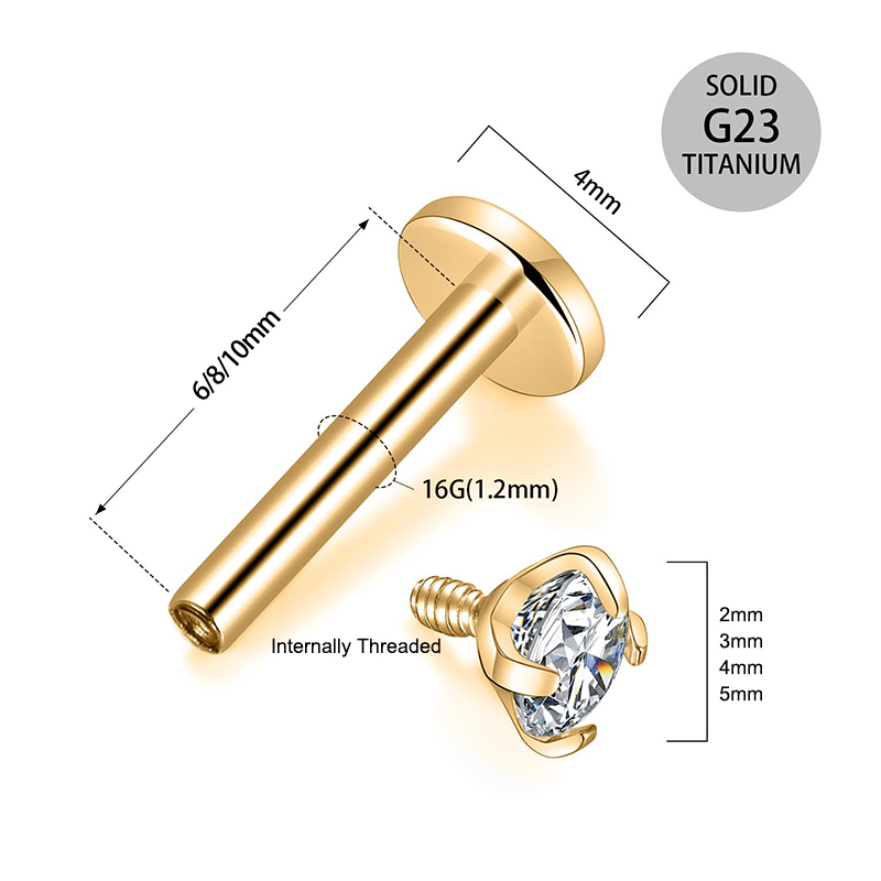 16G Titan Innengewinde Flacher – Body Jewelry Cartilage Earrings Bewertung und Preis