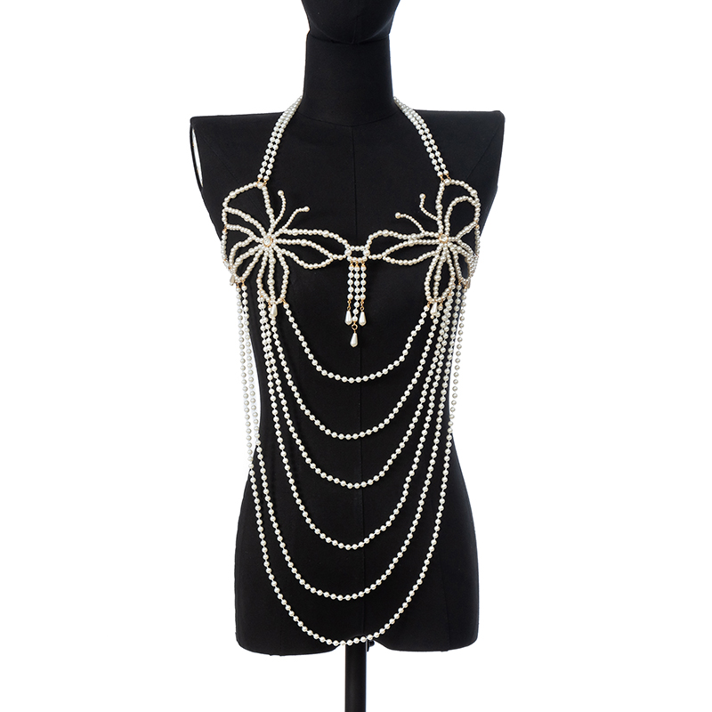 Perle Kleid Kette Mode einfach – Body Jewelry Dress Bewertung und Preis