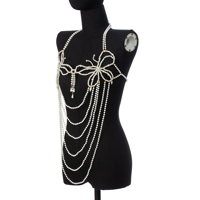 Perle Kleid Kette Mode einfach – Body Jewelry Dress Bewertung und Preis