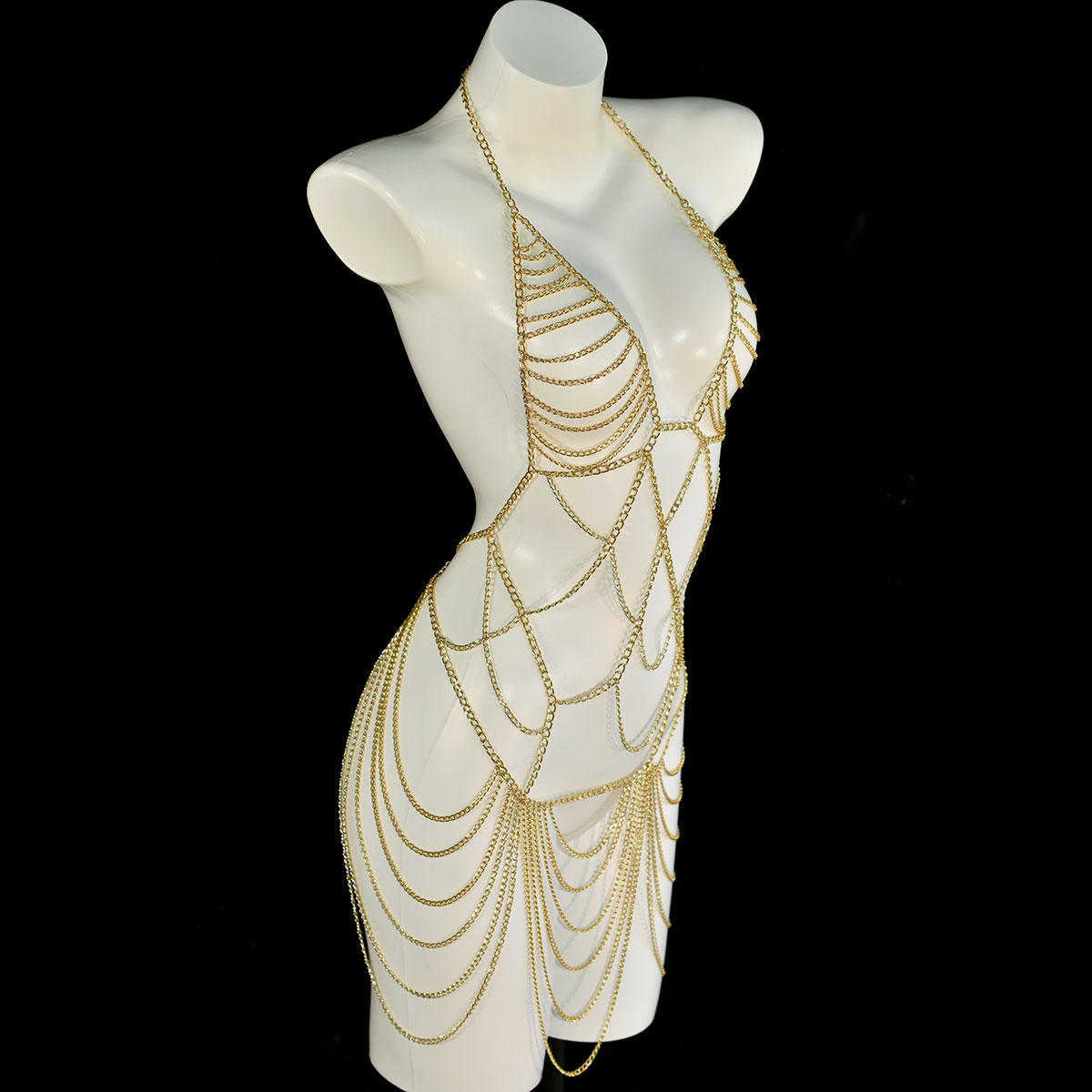 Schwerindustrie üppiges langes – Body Jewelry Dress Bewertung und Preis