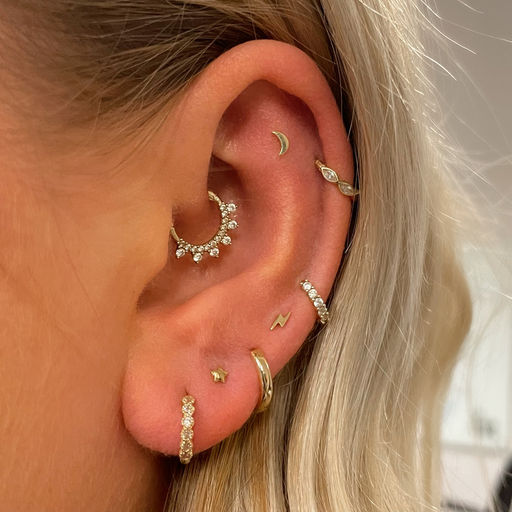 Sterne Mond Knorpel Stud Ohrri – Body Jewelry Cartilage Earrings Bewertung und Preis