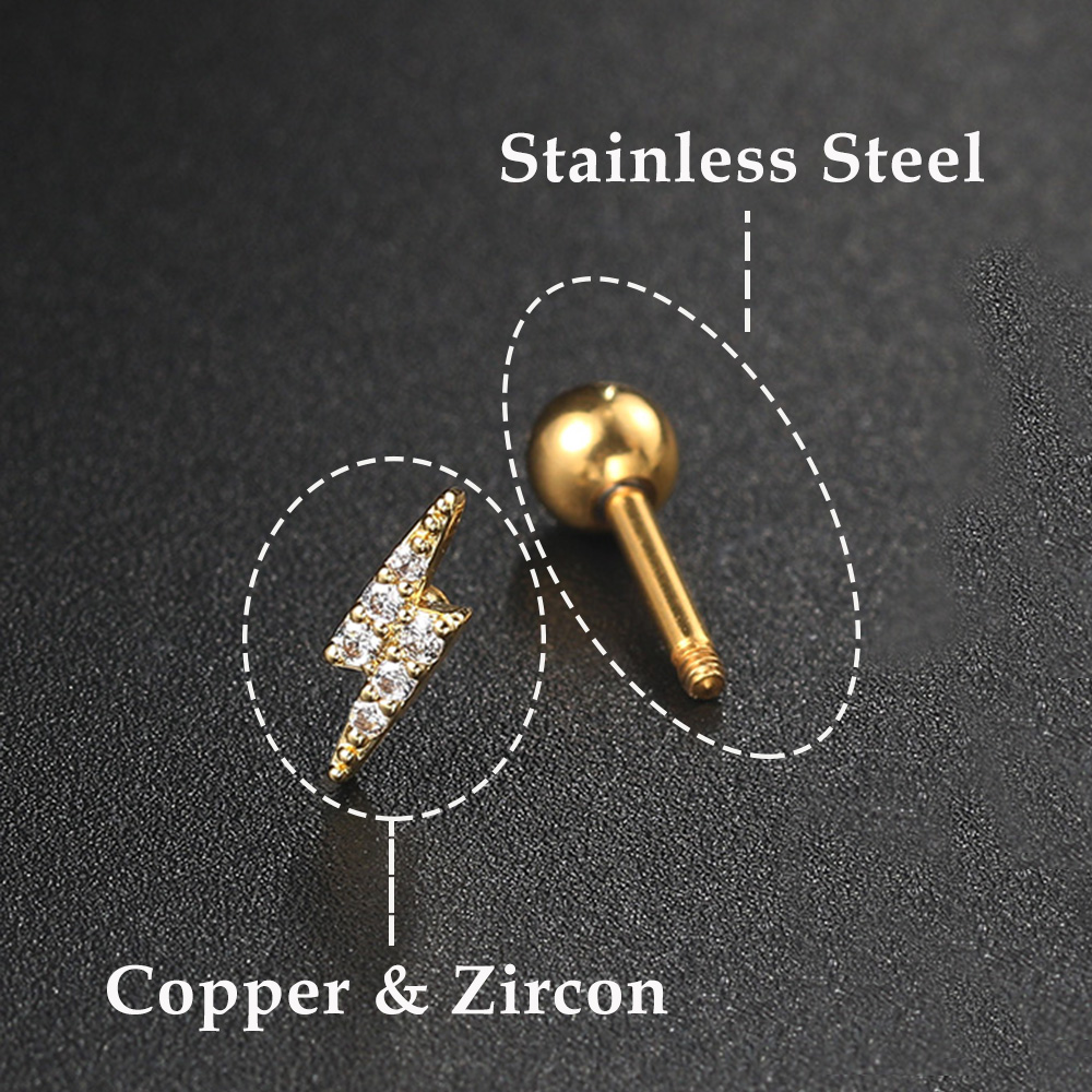 Sterne Mond Knorpel Stud Ohrri – Body Jewelry Cartilage Earrings Bewertung und Preis