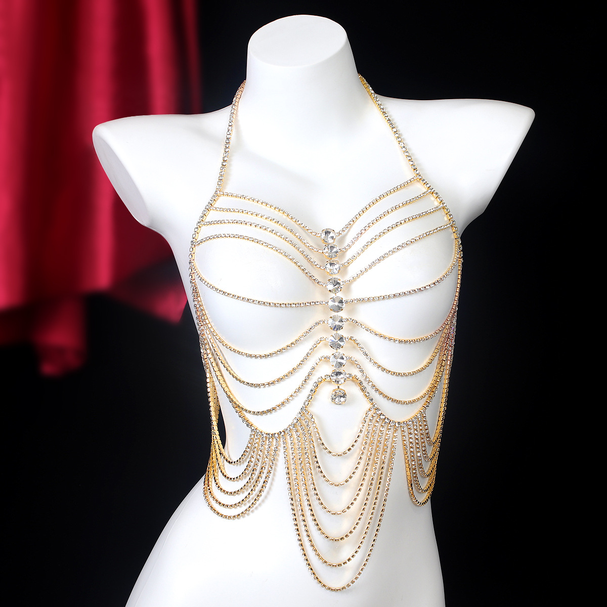 Luxuriöse Streifen Quasten Ret – Body Jewelry Rhinestone Bewertung und Preis