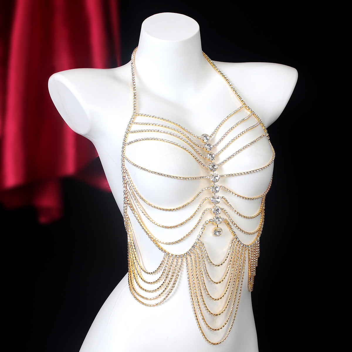 Luxuriöse Streifen Quasten Ret – Body Jewelry Rhinestone Bewertung und Preis