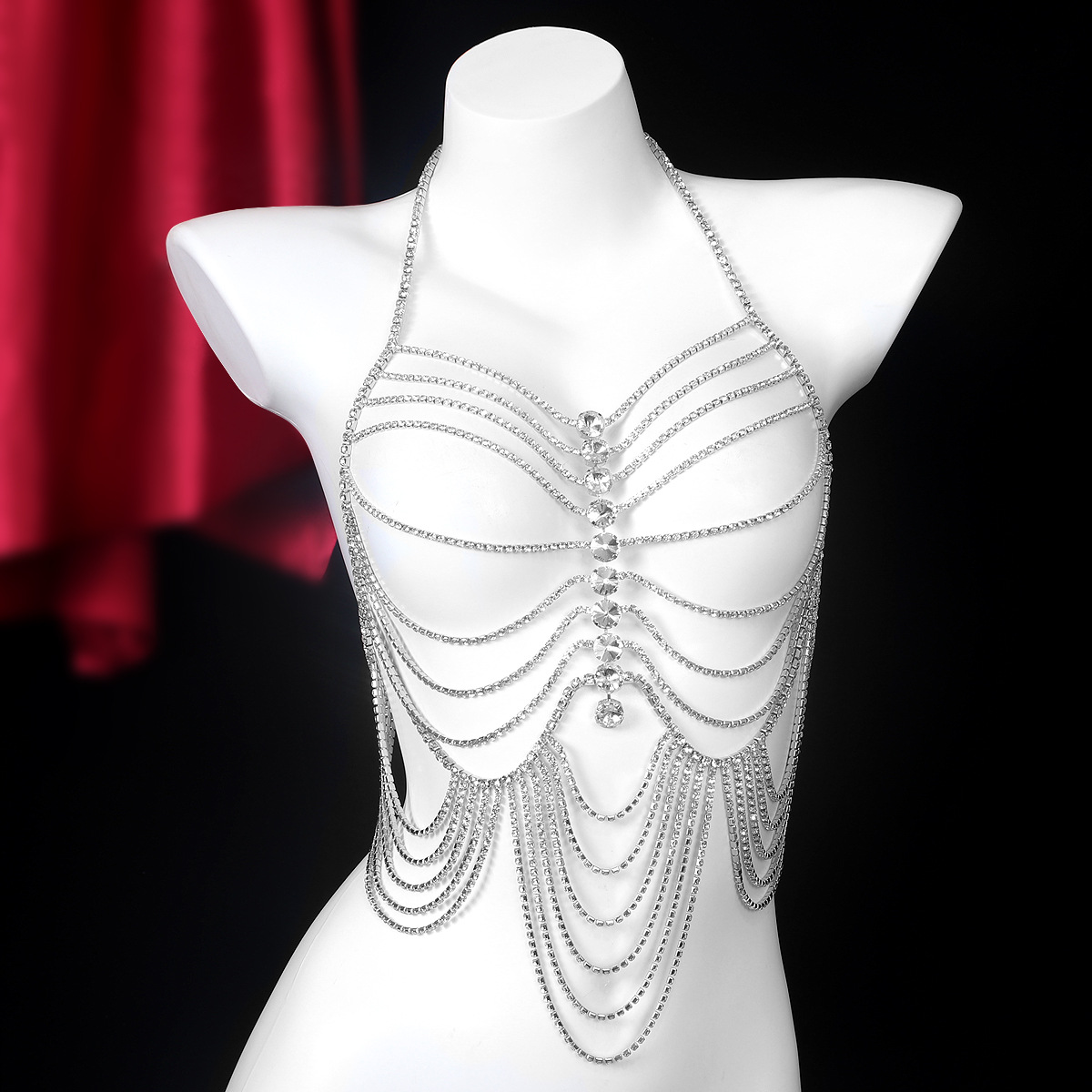 Luxuriöse Streifen Quasten Ret – Body Jewelry Rhinestone Bewertung und Preis