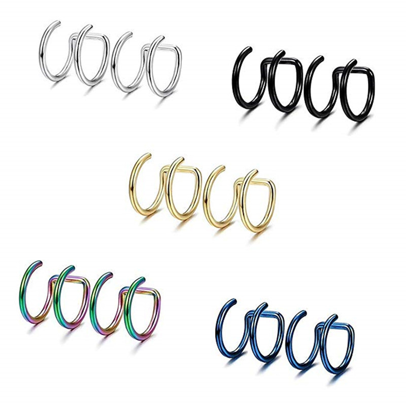 2 Stück 316L Edelstahl Clip-On – Body Jewelry Cartilage Earrings Bewertung und Preis