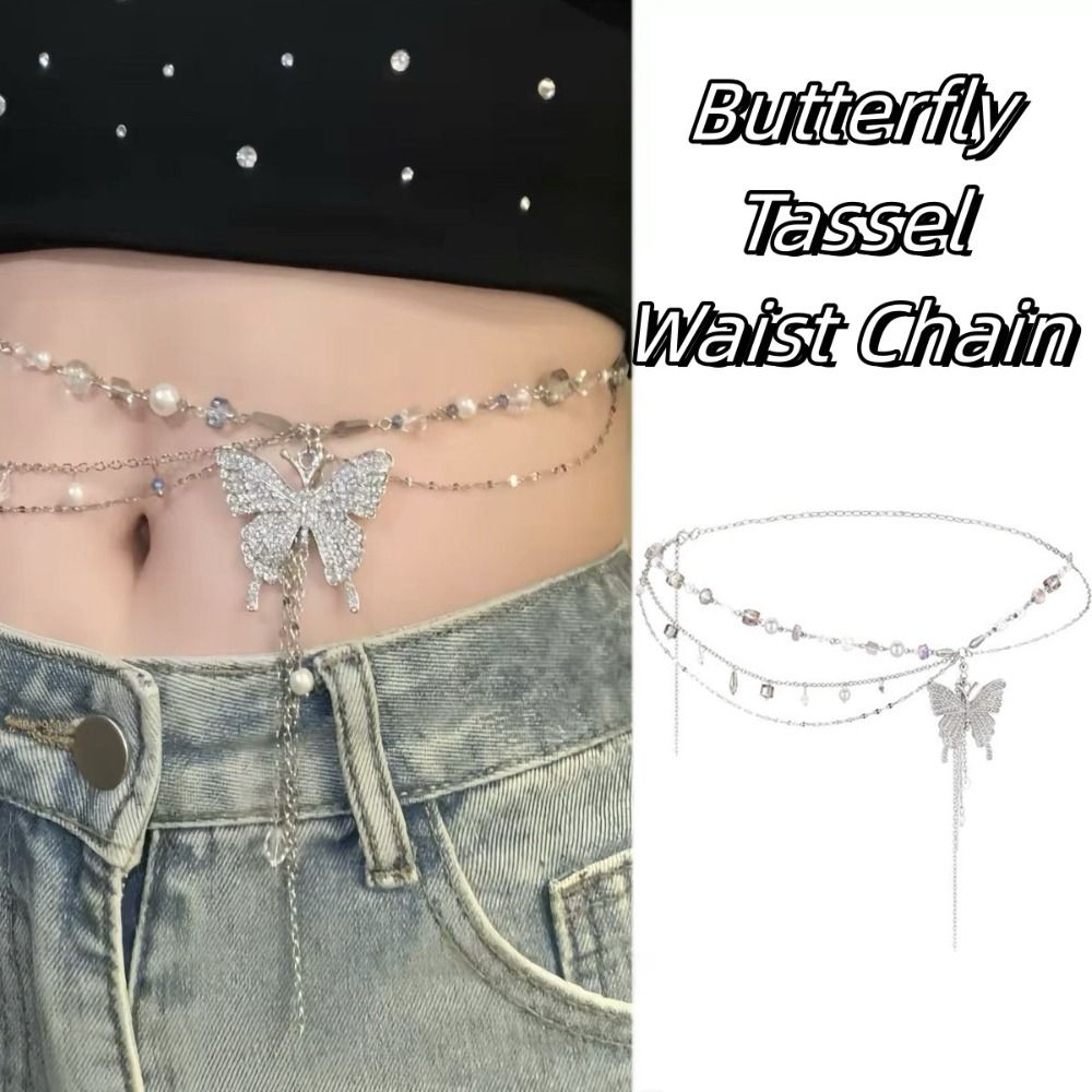 Y2K Schmetterling Taillenkette – Body Jewelry Y2K Bewertung und Preis