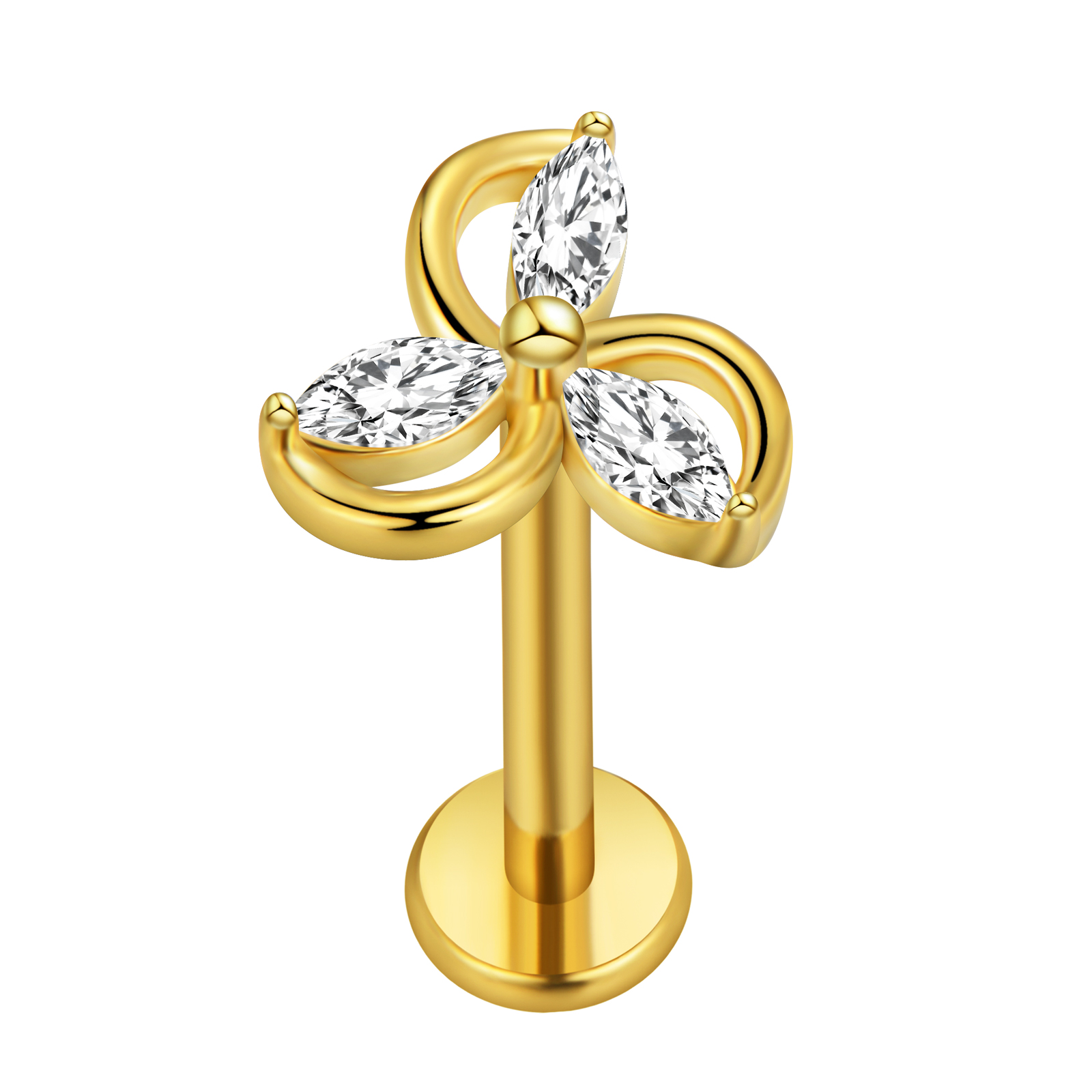 Maple Leaf Labret Piercing Ste – Body Jewelry Cartilage Earrings Bewertung und Preis