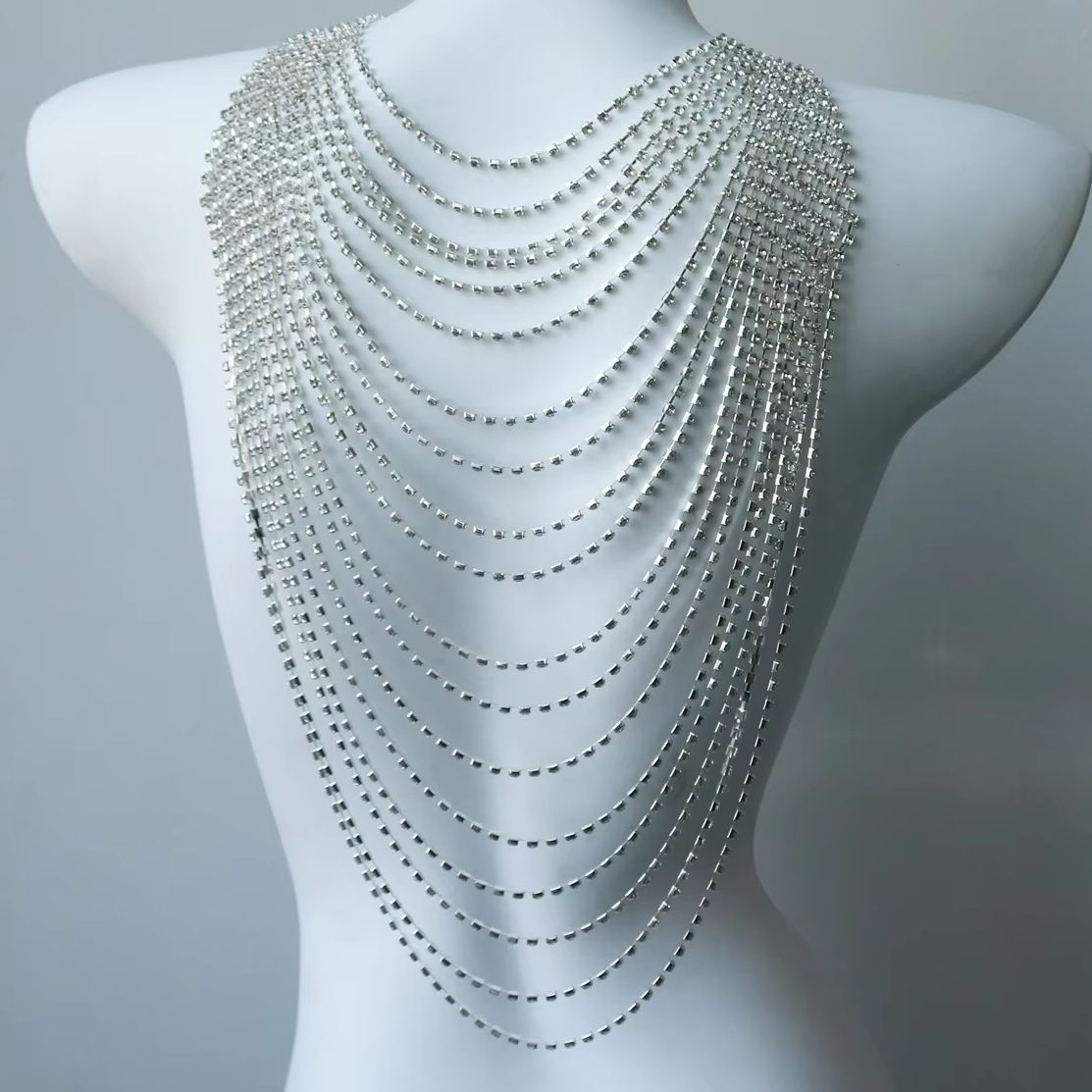 Stilvolle Mehrschichtige Körpe – Body Jewelry Rhinestone Bewertung und Preis