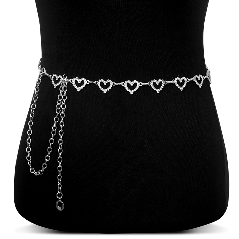 Modische Strass-Herz-Taillenke – Body Jewelry Rhinestone Bewertung und Preis