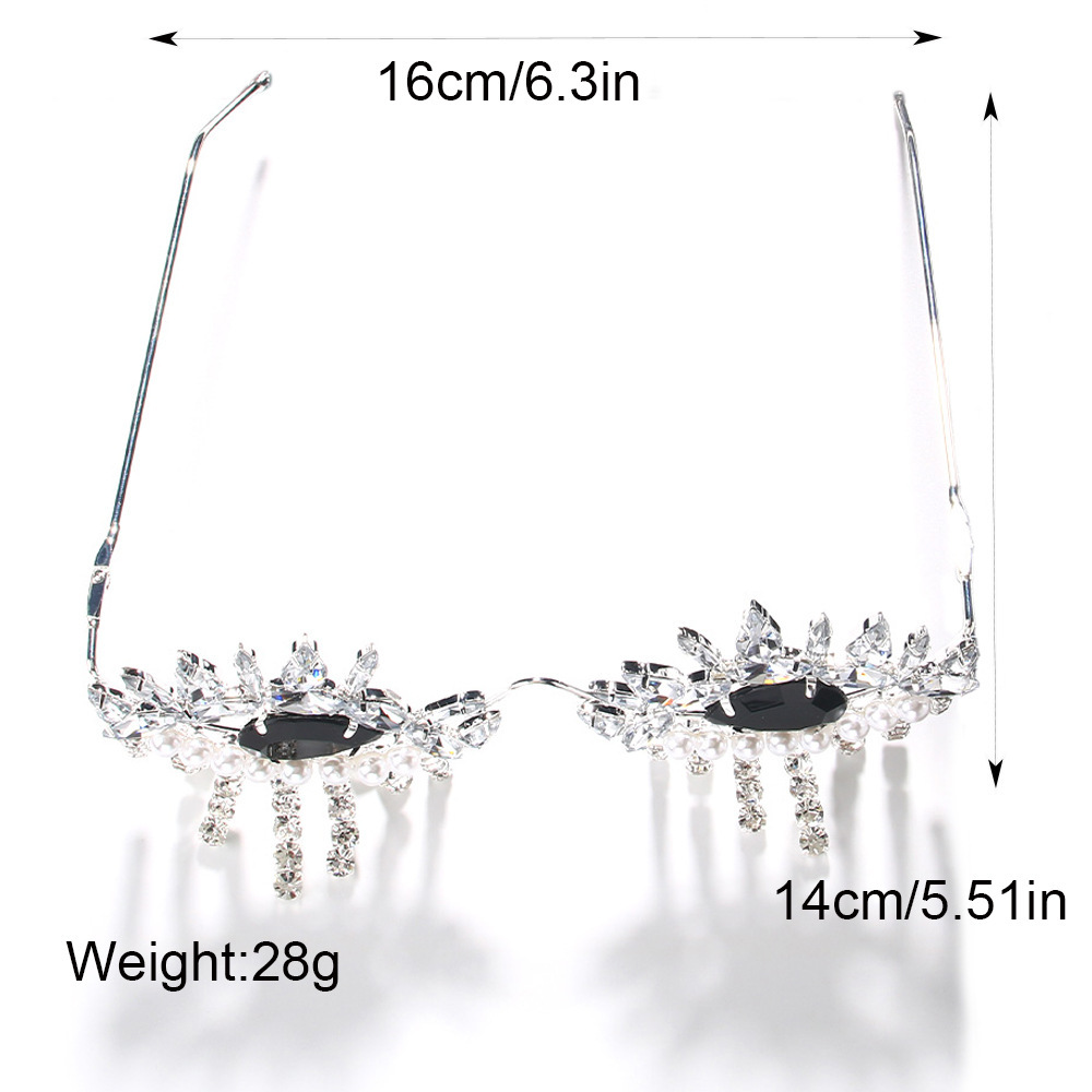 Stone fans Quaste Brille Rahme – Body Jewelry Y2K Bewertung und Preis