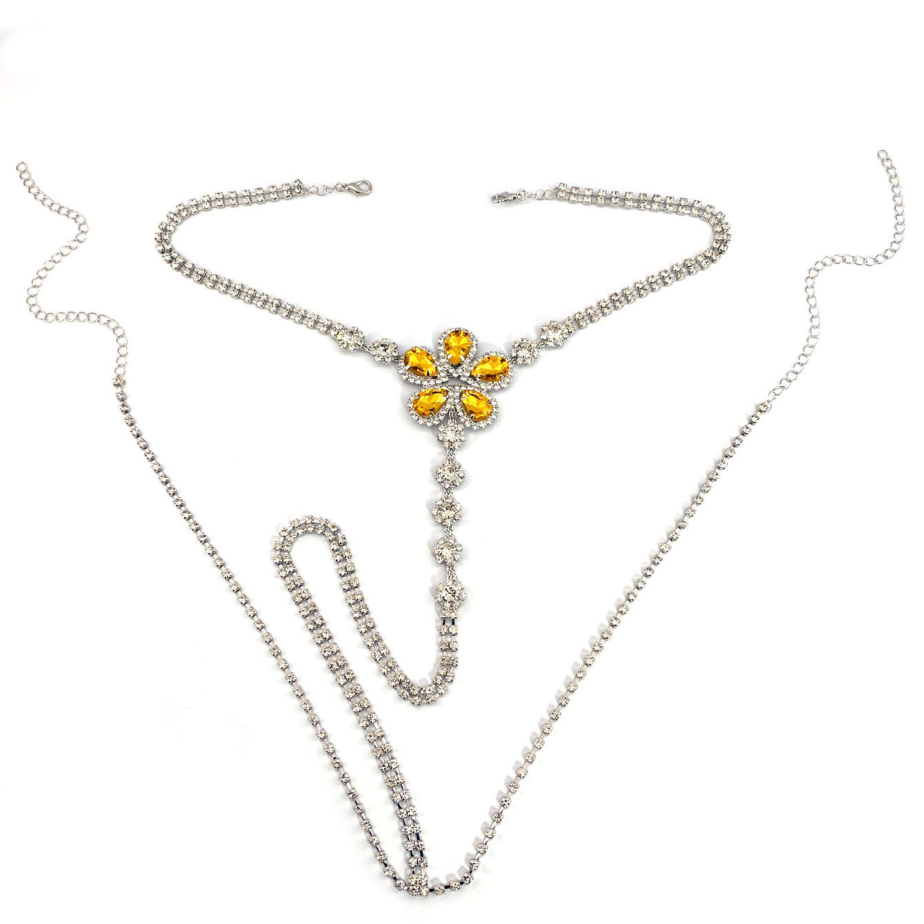 1pc Blume Geformt Sexy Strass  – Body Jewelry Rhinestone Bewertung und Preis