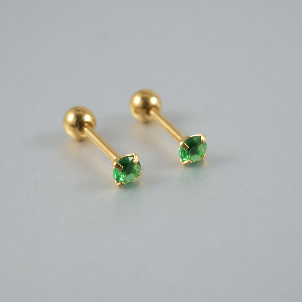 1/2 stücke Edelstahl Grün Zirk – Body Jewelry Cartilage Earrings Bewertung und Preis