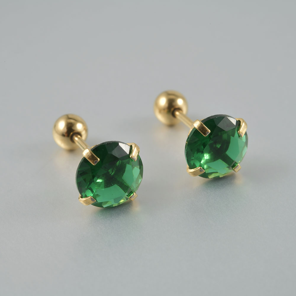 1/2 stücke Edelstahl Grün Zirk – Body Jewelry Cartilage Earrings Bewertung und Preis